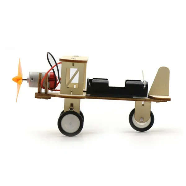DIY Electric Taxiing Aircraft Model Wooden Dual Motor Biplane