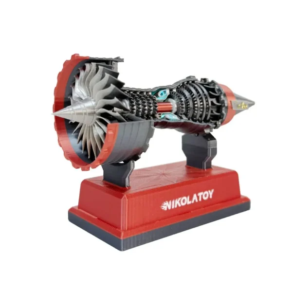 NIKOLATOY Miniature Trent 900 12cm Turbofan Engine Model Desktop Ornaments Science Discovery Toys - Blue