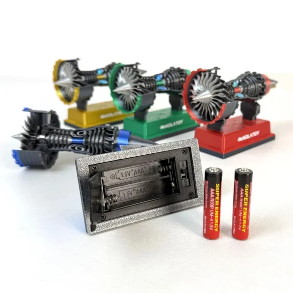 NIKOLATOY Miniature Trent 900 12cm Turbofan Engine Model Desktop Ornaments Science Discovery Toys - Blue