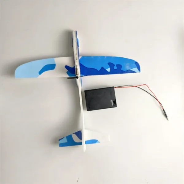 Single_bi-plane electric glider assembly kit science education toys airplane model diy set Sale